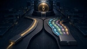 A narrow single-purpose signing path contrasted with a broader multi-protocol wallet path