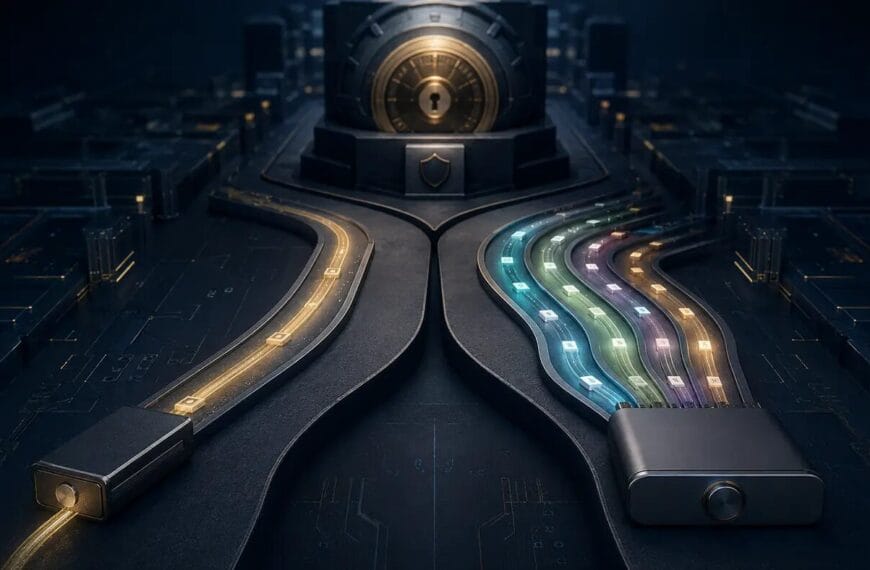 A narrow single-purpose signing path contrasted with a broader multi-protocol wallet path