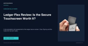 Ledger Flex hardware wallet review showing the official Ledger Flex device