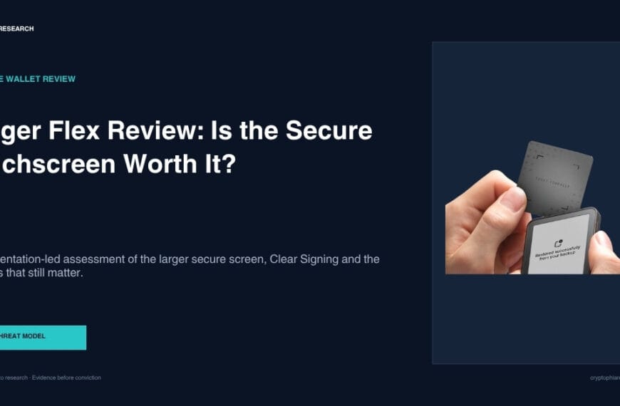 Ledger Flex hardware wallet review showing the official Ledger Flex device