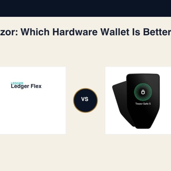 Ledger Flex and Trezor Safe 5 hardware wallets compared side by side
