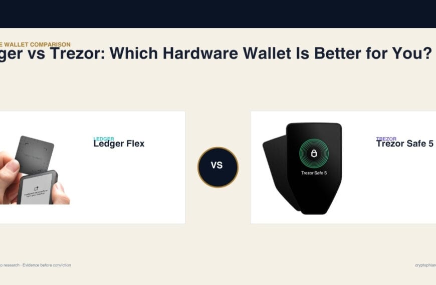 Ledger Flex and Trezor Safe 5 hardware wallets compared side by side