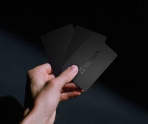 Tangem Wallet cards shown in an official Tangem product image for the Cryptophia Research review